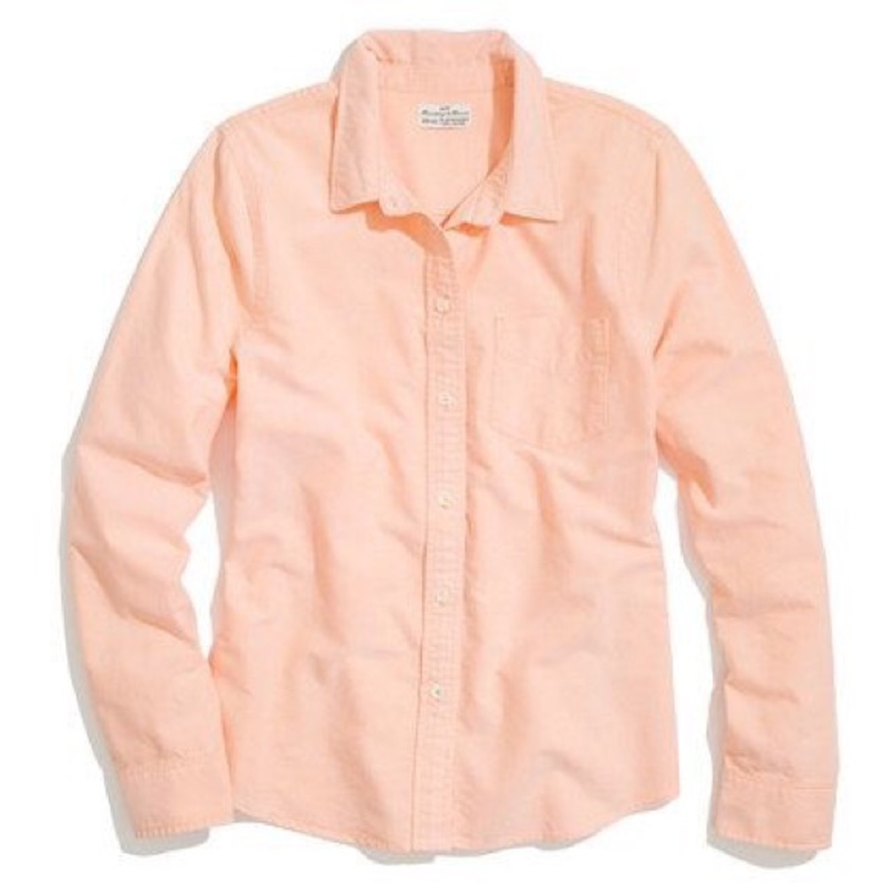 Madewell Pastel Peach True Love Shrunken Oxford